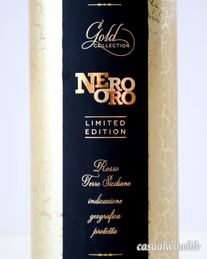 NERO ORO GOLD LIMITED EDITION,ネロ・オロ・ゴールド・リミテッド・エディション,2021,赤ワイン,イタリア,シチリア,シチリアワイン,ネロ・ダヴォラ,ワイン,赤,レビュー,感想,口コミ,ワインブログ,カジュアルワイン生活